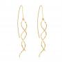 Gold Plated Spiral Thread Earrings