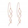 Rose Gold Plated Spiral Thread Earrings