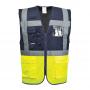 Portwest Paris Executive Class 1 Hi Vis Vest Yellow / Navy XL