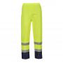 Classic Hi Vis Contrast Rain Trousers Yellow / Navy L