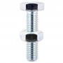 Hexagon Set Screws and Nuts Zinc Plated M10 100mm Pack of 16
