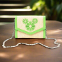 Buckle Down Mickey Mouse Lime Raffia Cross Body Bag Colour: Lime