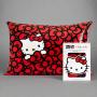 Hello Kitty x Kitsch Satin Pillowcase - Hello Kitty Bathes in a Sea of Bows Colour: Red