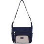 Hexagona Women`s Garni Cuir De Vachette Paris Matcha Collection-Navy-Handbang