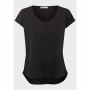 Ladies Linen Blend Burn-Out Loose Fit T-Shirt