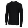 Luke 1977 Plated Crew Neck Ribbed Knitted Jumper - Solid Black