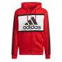 adidas Essentials Colorblock Logo Hoodie - Red