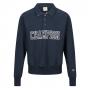 Champion Polo Neck Bookstore Spellout Logo Sweatshirt - Navy