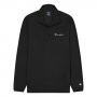 Champion Half Zip-Up Script Logo Fleece Sweatshirt - Black