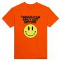 TCOGB2 Smiley: Heavyweight Unisex Crewneck T-shirt | Color: Orange | Size: L