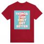 TCOGB5 Ice Cream: Heavyweight Unisex Crewneck T-shirt | Color: Red | Size: S