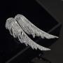 Dazzling Angel Wings Brooch With Rhinestones