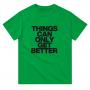 TCOGB Hamnett: Heavyweight Unisex Crewneck T-shirt | Color: Irish Green | Size: L