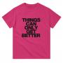 TCOGB Hamnett: Heavyweight Unisex Crewneck T-shirt | Color: Heliconia | Size: L