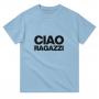 Ciao Heavyweight Unisex Crewneck T-shirt | Color: Light Blue | Size: M