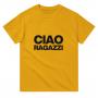 Ciao Heavyweight Unisex Crewneck T-shirt | Color: Gold | Size: M