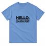 Hello Heavyweight Unisex Crewneck T-shirt | Color: Carolina Blue | Size: M