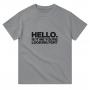 Hello Heavyweight Unisex Crewneck T-shirt | Color: Sport Grey | Size: M