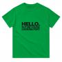 Hello Heavyweight Unisex Crewneck T-shirt | Color: Irish Green | Size: 2XL
