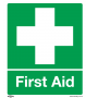 Sealey Self Adhesive Vinyl First Aid Sign 250mm 300mm Standard