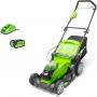 Greenworks G40LM41 40v Cordless Rotary Lawnmower 400mm 1 x 4ah Li-ion Charger